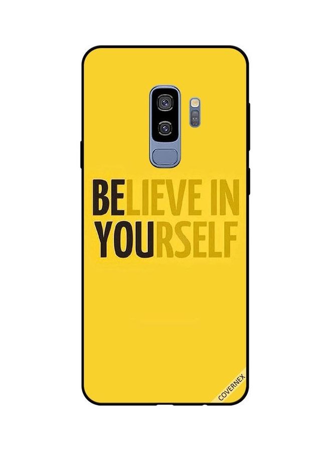 Covernex Believe In Yourself Protective Case Cover For Samsung Galaxy S9 Plus Yellow/Black - Image 1