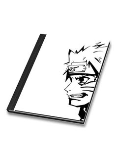 دفتر ملاحظات مجلد بمقاس A5 بتصميم شخصية إيتاشي من مسلسل الرسوم المتحركة 'Naruto' أبيض/ أسود
