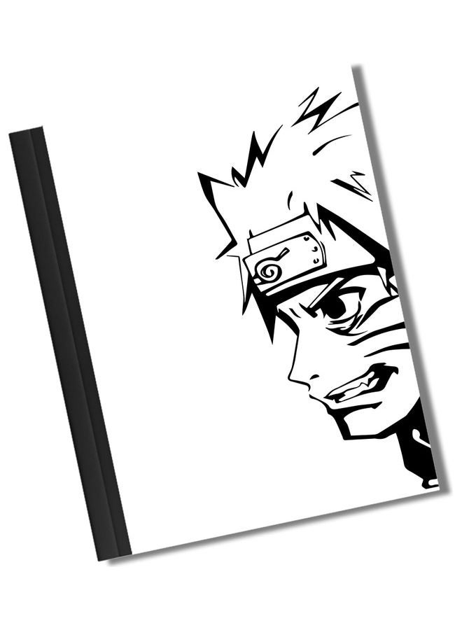 ليت - دفتر ملاحظات مجلد بمقاس A5 بتصميم شخصية إيتاشي من مسلسل الرسوم المتحركة 'Naruto' أبيض/ أسود - Image 1