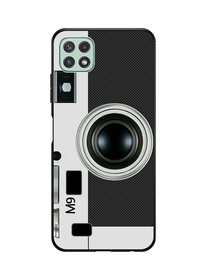 Covernex Camera Pattern Protective Case Cover For Samsung Galaxy A22 5G Black/White  - Image 1