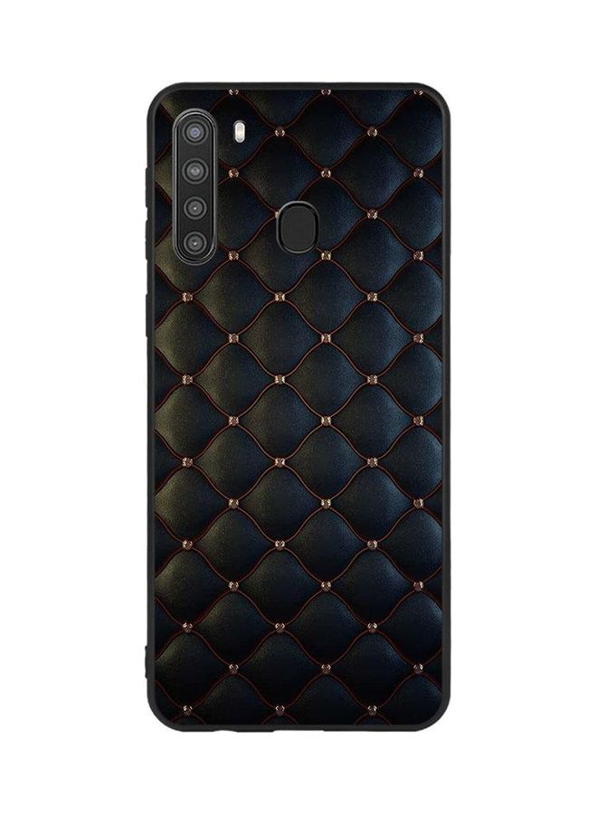 Covernex Stappers On Cloth Pattern Protective Case Cover For Samsung Galaxy A21 Black - Image 1