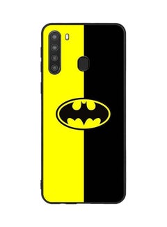 Batman Logo Protective Case Cover For Samsung Galaxy A21 Black/Yellow