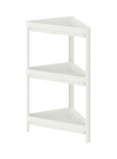 WK 3-Tier Stylish Vesken Corner Shelf Transparent 33 X 33 X 71cm  - Image 1