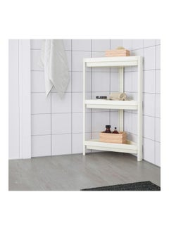 WK 3-Tier Stylish Vesken Corner Shelf Transparent 33 X 33 X 71cm  - Image 2