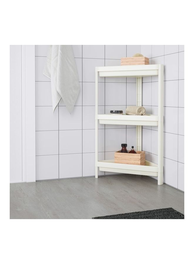 دبليو كيه رف زاوية فيسكين بتصميم أنيق مكون من 3 طبقات مناسب للحمام شفاف 33 X 33 X 71سم - Image 2