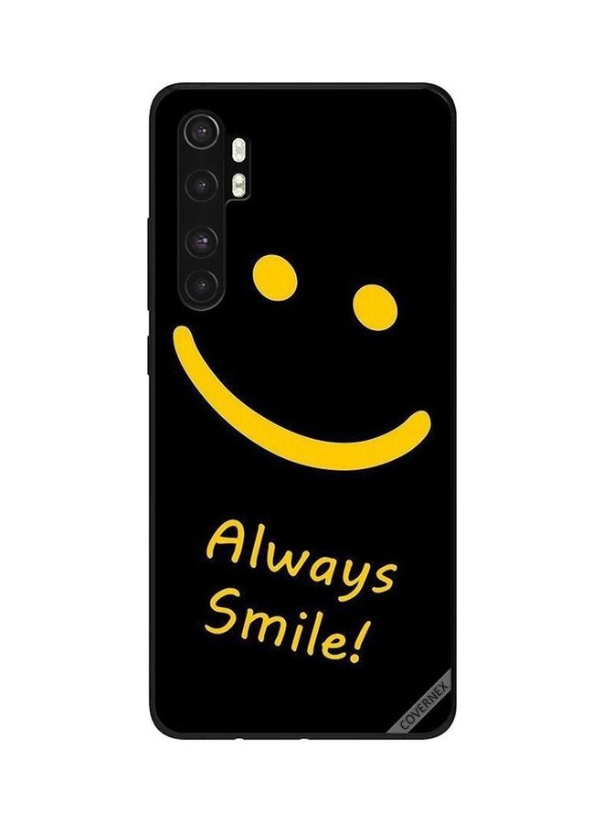 كوفرنيكس غطاء حماية واقٍ بطبعة عبارة "Always Smile" لهاتف شاومي مي نوت 10 لايت متعدد الألوان - Image 1