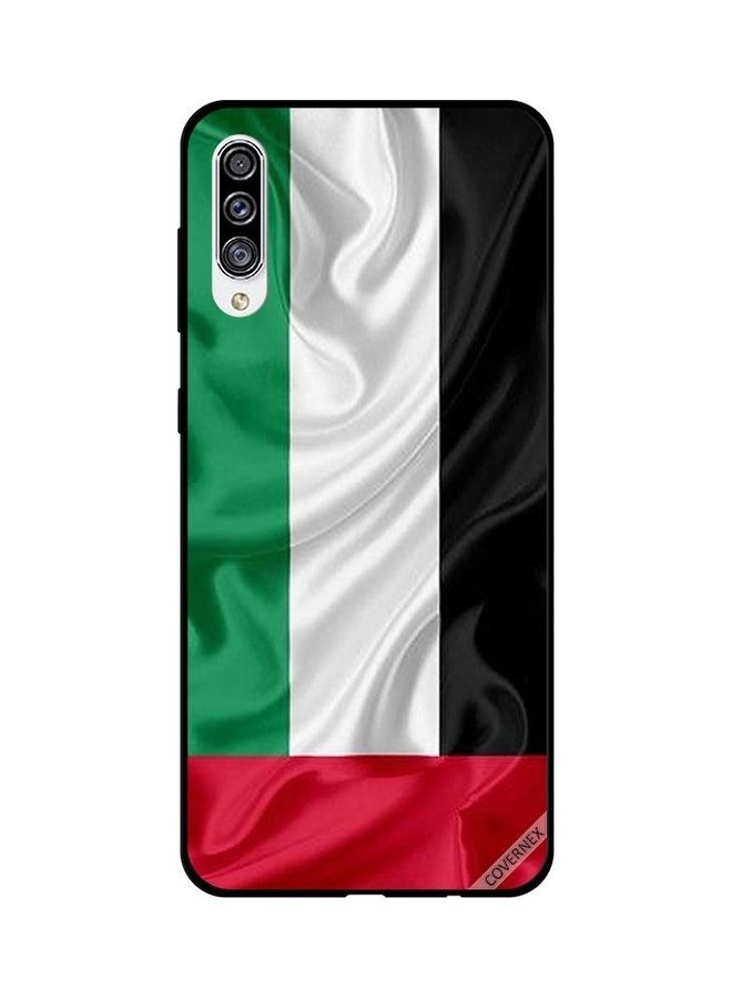 كوفرنيكس غطاء حماية بطبعة قماش علم الإمارات العربية المتحدة لهاتف سامسونج جالاكسي A30s متعدد الألوان - Image 1