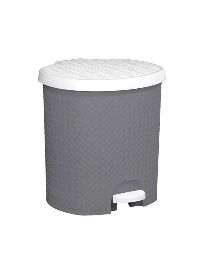 Generic Trash Bin Grey/White 6.5Liters 