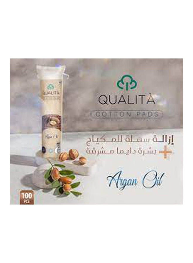 QUALITA 100-Piece Cotton Pads Argan Oil Multicolour  - Image 2