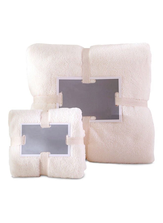 طقم مناشف للاستحمام أبيض 22.00x12.00x22.00سم