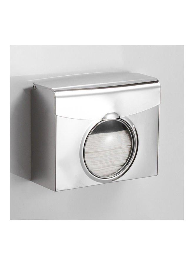 Generic - Wall Mounted Dual Dispensing Paper Towel Holder Silver 24 X 20 X 9.5cm - Image 1