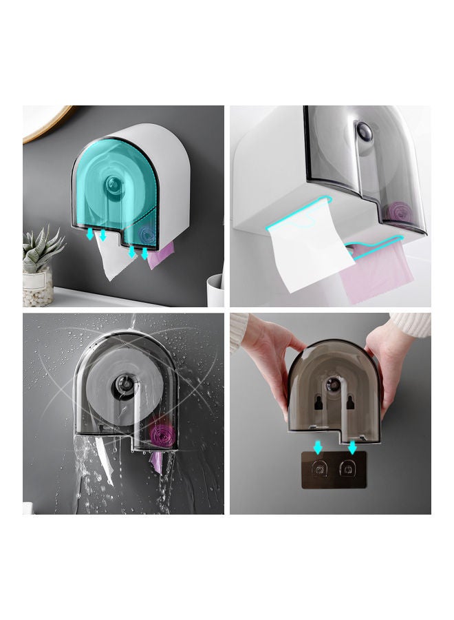 Wall Mounted Paper Towel Dispenser White/Black 17.5 X 15.5 X 17cm