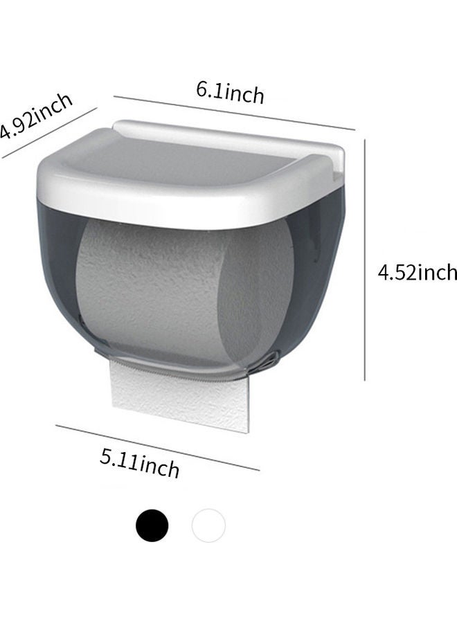 Generic - Wall Mounted Paper Towel Dispenser Black/White 4.92 X 6.1 X 4.52inch - Image 1