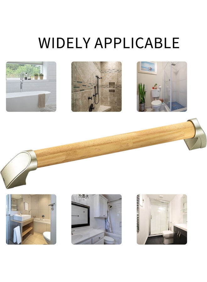 Bathroom Grab Bar Brown/Silver 17.32inch - Image 3