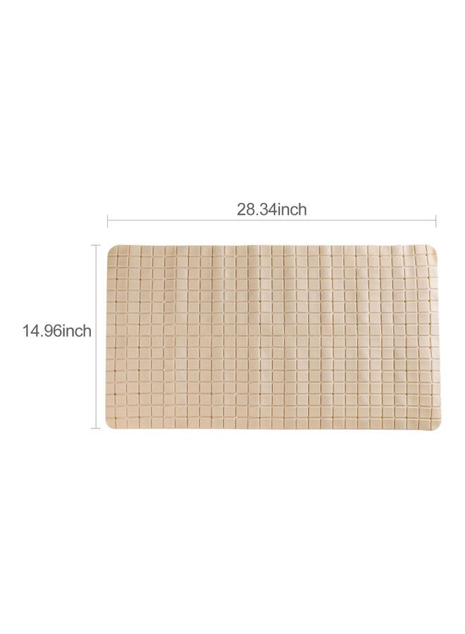 Non-Slip Bathtub PVC Soft Mat with Drain Holes Beige 14.96 X 28.34inch  - Image 2