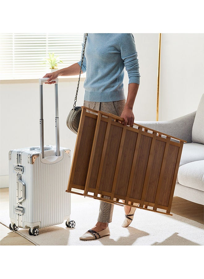 LINGWEI 4 Tier Foldable Shoe Rack Brown - Image 2