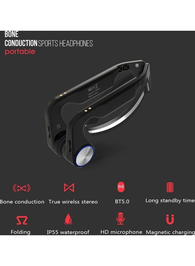 TWS Portable Folding Bone Conduction  Wireless Sports Headset - Image 4