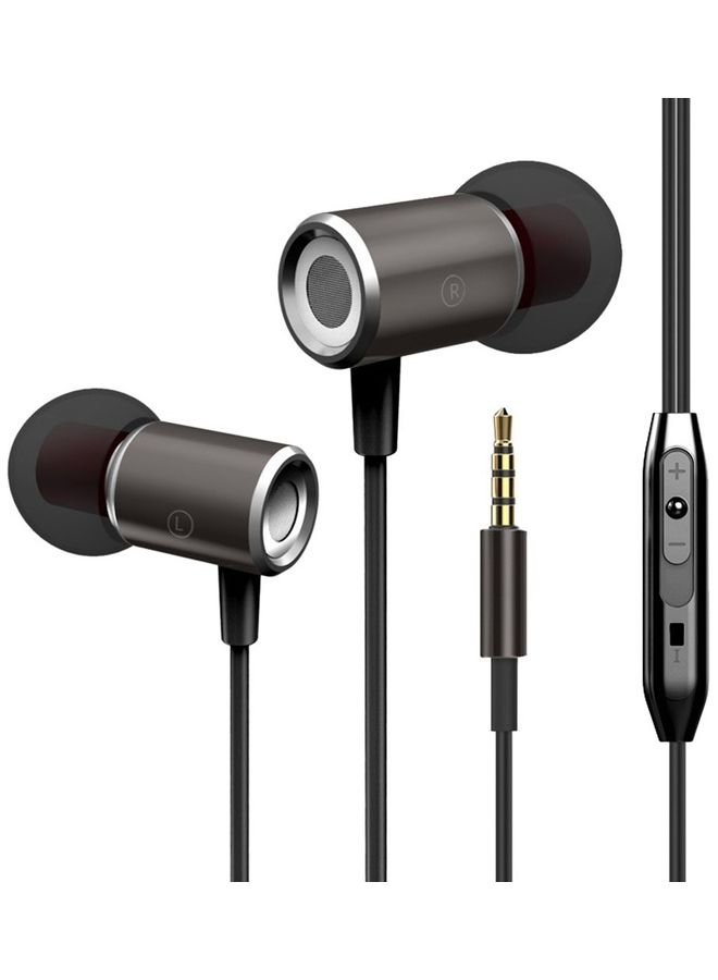 Generic Type-C Wired In-Ear Earphones With Microphone Grey/Black  - Image 1