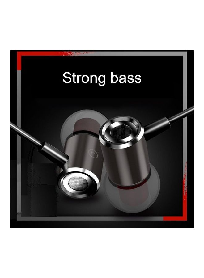 Generic Type-C Wired In-Ear Earphones With Microphone Grey/Black  - Image 2