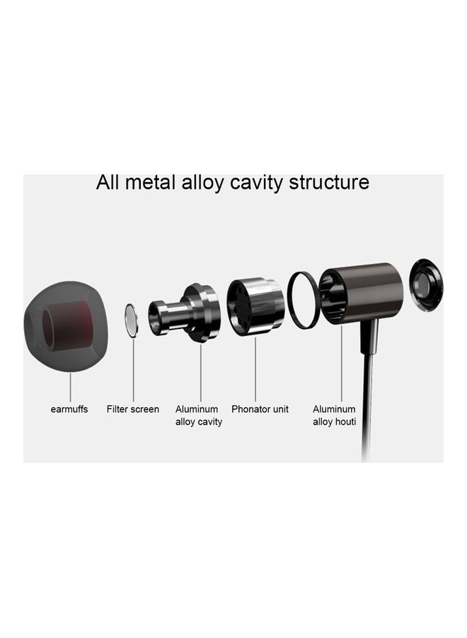 Generic Type-C Wired In-Ear Earphones With Microphone Grey/Black  - Image 3