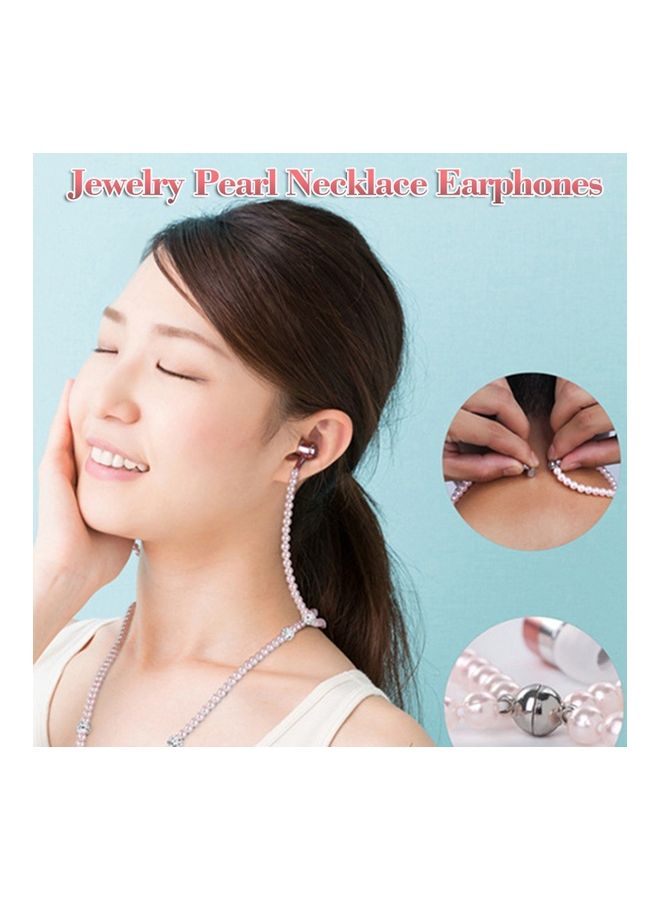 Generic - Pearl Necklace Stereo Earphones With Microphone Multicolour - Image 1
