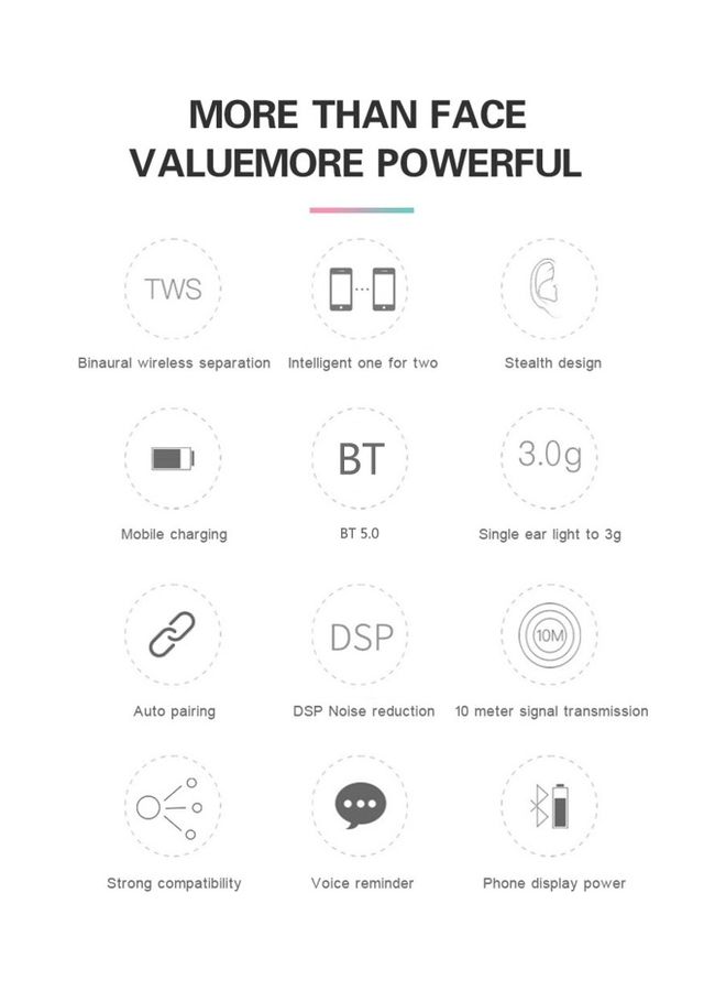 Generic - A6S TWS BT5.0 Wireless Headphones - Image 1