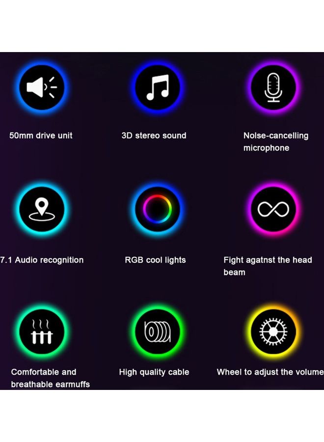 سماعة رأس USB للألعاب مزودة بميكروفون - Image 3