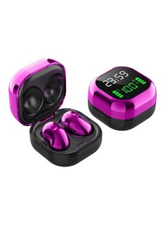 S6 TWS Wireless Earphones With Mic Power Digital Display Purple/Black