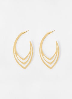 Asymmetrical Cut-Out Hoop Earrings