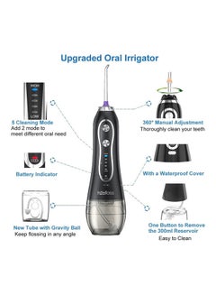 h2ofloss Portable Dental Water Flosser Black  - Image 4