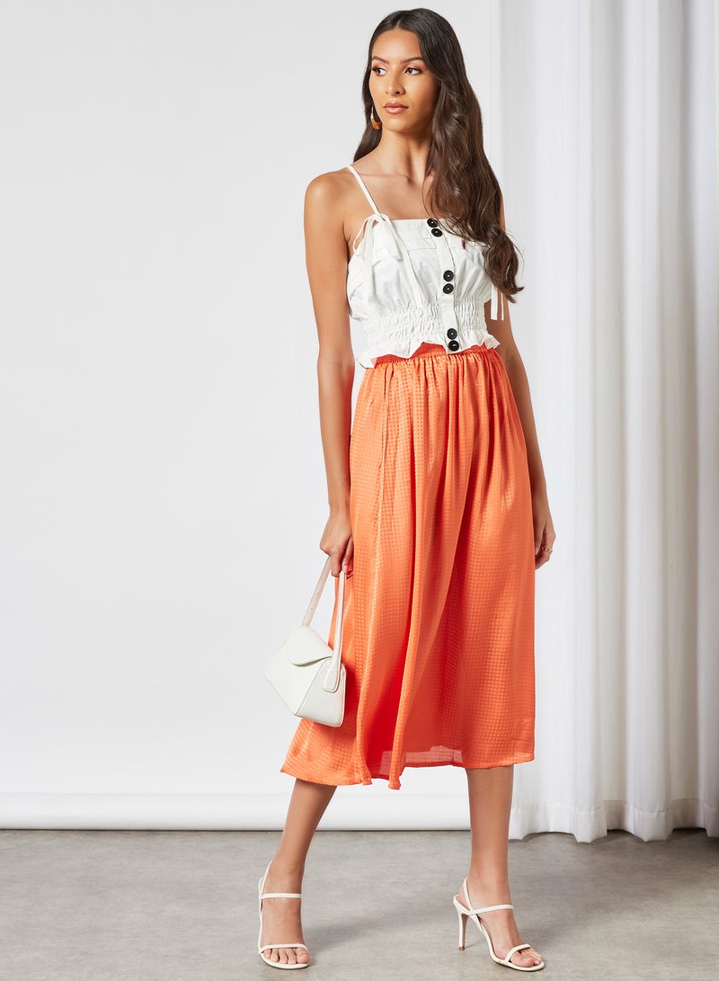 Aila - Comfortable Stylish Skirt Orange - Image 1