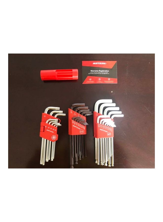 Meterk - 35-Piece Allen Wrench Kit Silver/Brown - Image 1