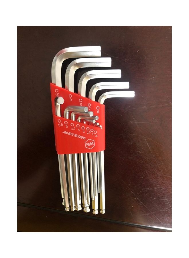 Meterk - 35-Piece Allen Wrench Kit Silver/Brown - Image 1