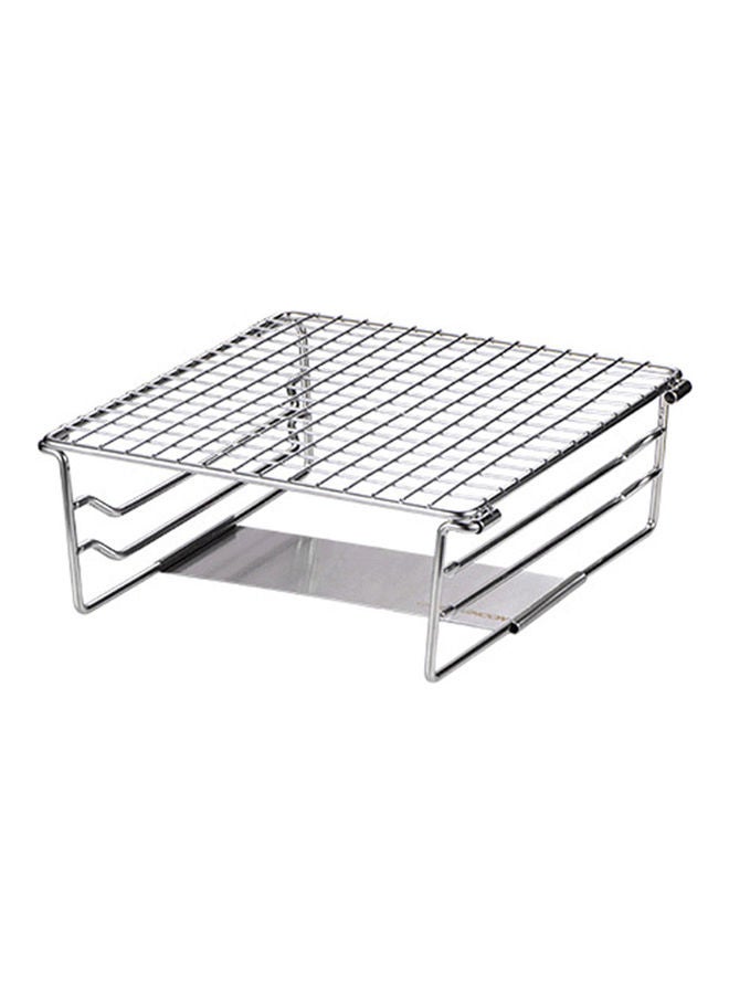 Campingmoon - CAMPINGMOON Camping Folding Stove Grill with Supporting Plate 7.9x7.5inch - Image 1