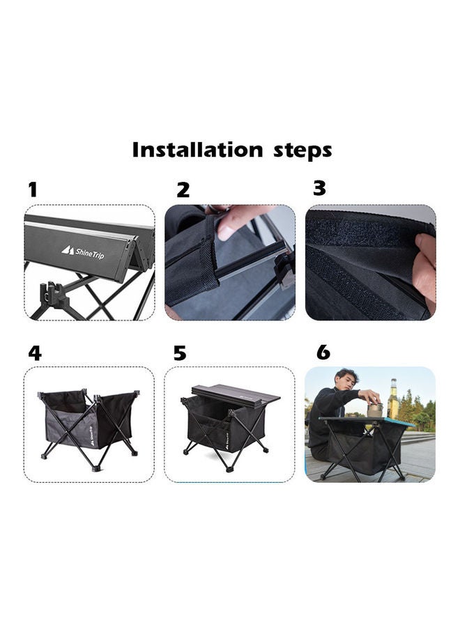 shinrtrip Outdoor Camping Aluminum Folding Table Storage Bag 25x5x10cm - Image 2
