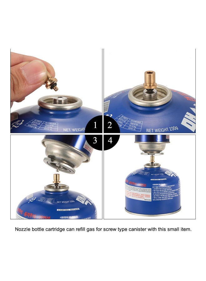 LIXADA - 3-Piece Titanium Alloy Gas Stove Set Stove(8.5x6), Refill Adapter(1.7x0.8), Gas Convert Adapter(3.5x2.8) - Image 1