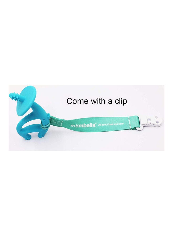 Mombella - Dancing Elephant Silicone Baby Teether And Toothbrush - Image 1