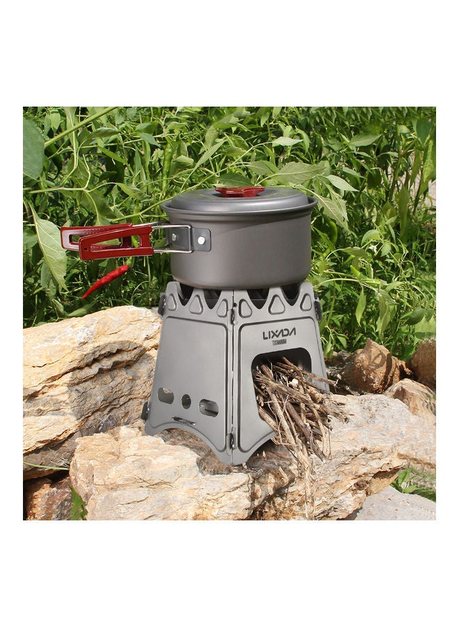 LIXADA - Camping Folding Titanium Wood Stove 20x1.50x18cm - Image 1