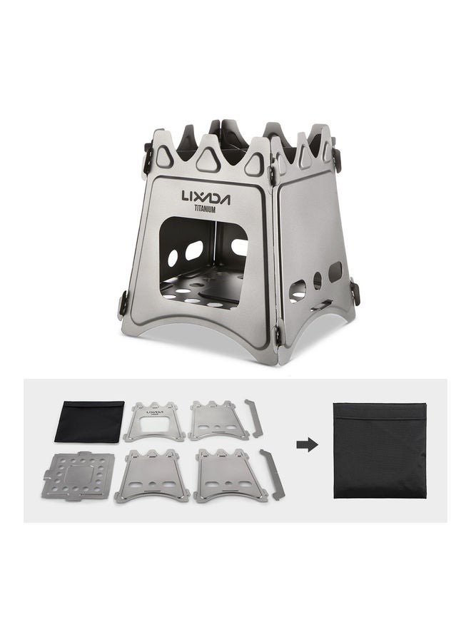 LIXADA - Camping Folding Titanium Wood Stove 20x1.50x18cm - Image 1