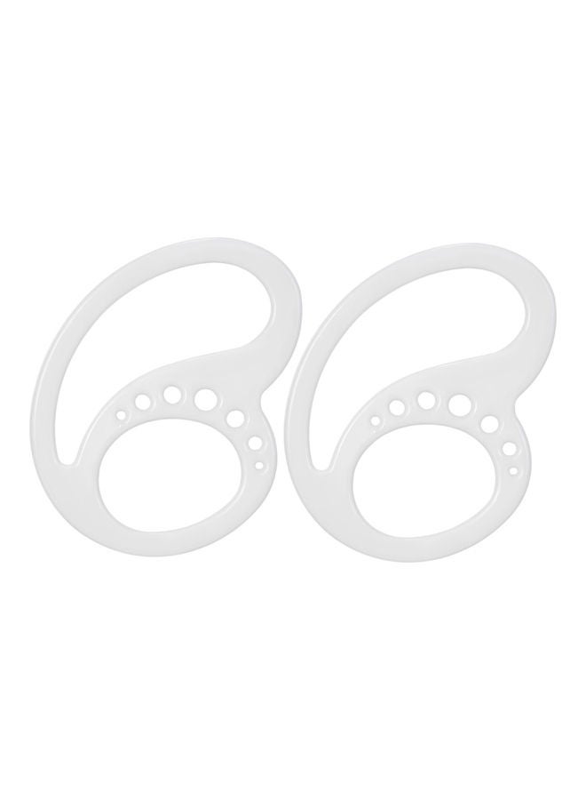 2-Piece Non-Slip Silicone Ear Hooks Set White - Image 1