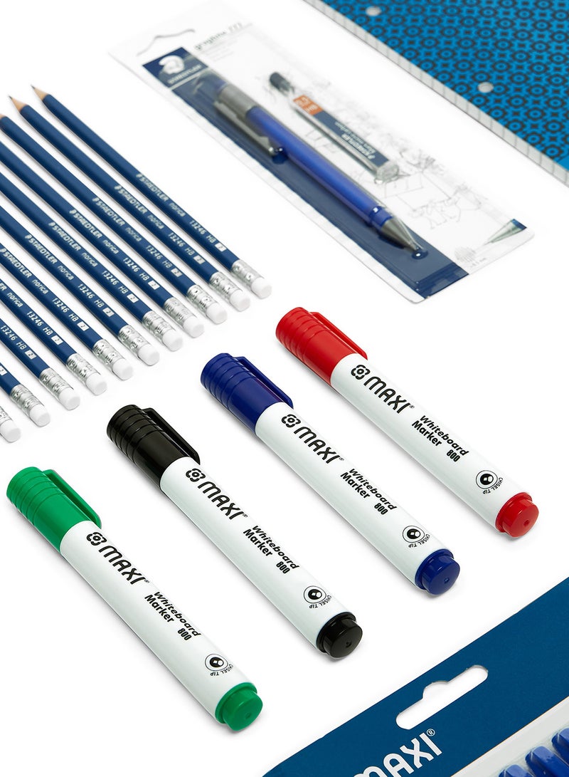 73-Piece Back To School-Optimum School And University Bundle Multicolour - Image 2