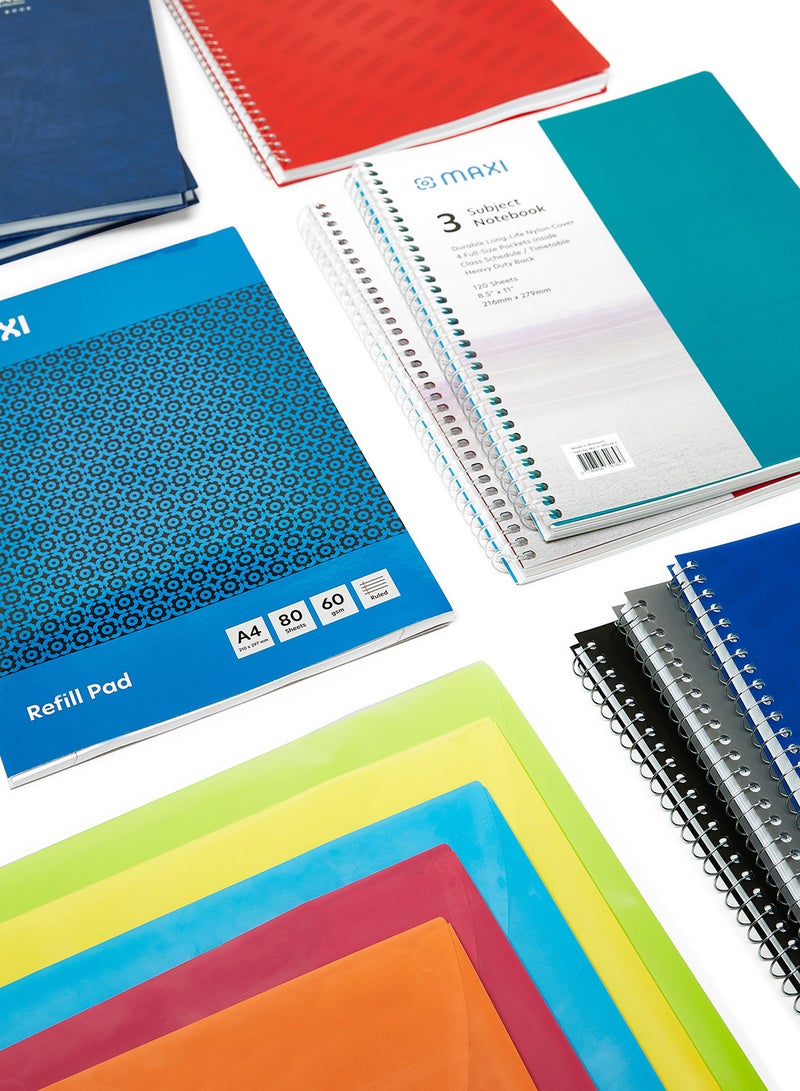 73-Piece Back To School-Optimum School And University Bundle Multicolour - Image 3