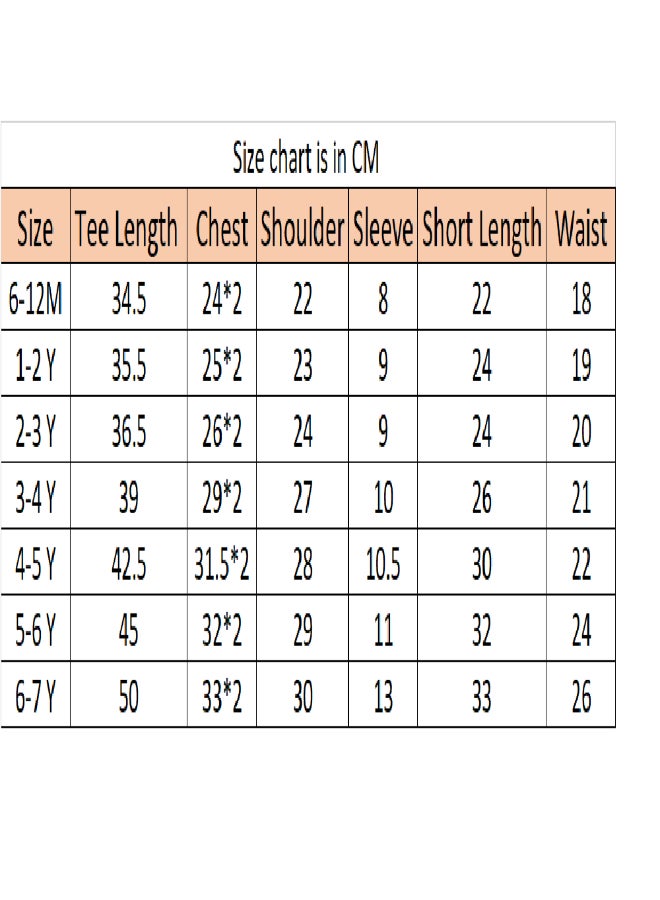 babyqlo Printed T-Shirt And Shorts Set White/Pink - Image 5