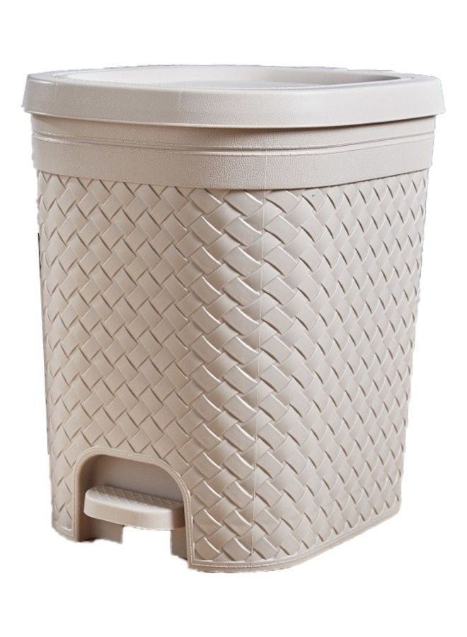 Generic Garbage Waste Bin Beige 15Liters 