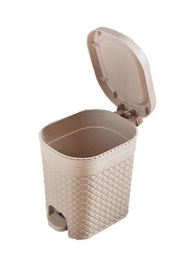Garbage Waste Bin Beige 6.5Liters 
