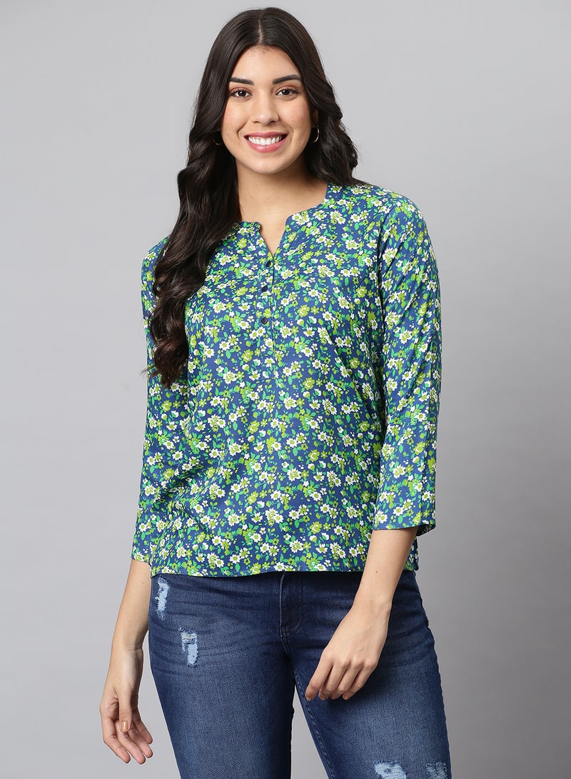 Aila - Basic Casual Top Green - Image 1