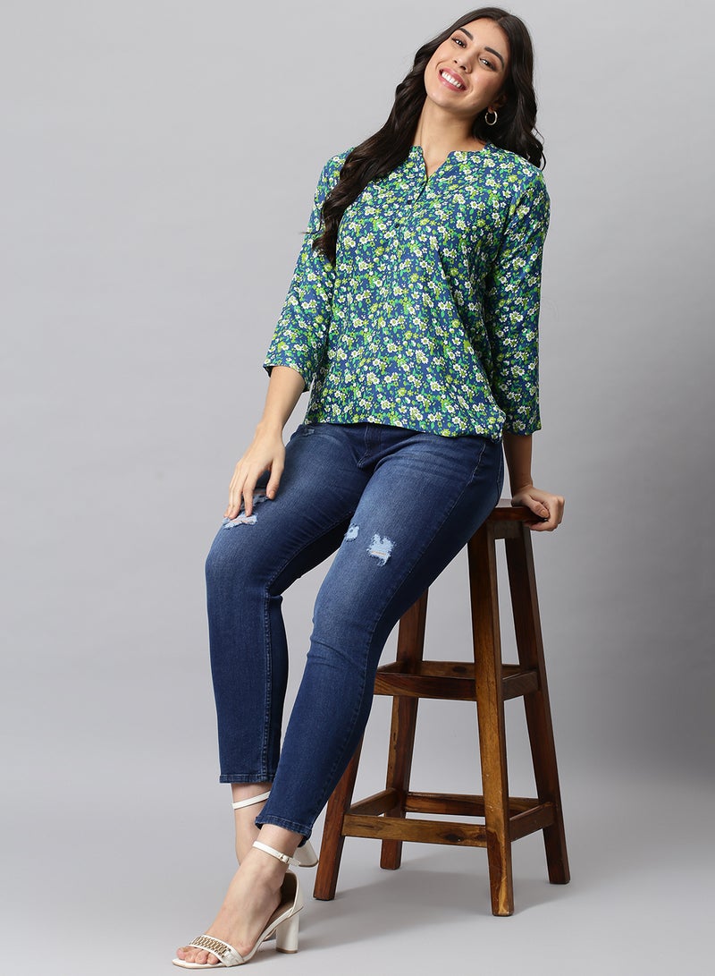Aila - Basic Casual Top Green - Image 1