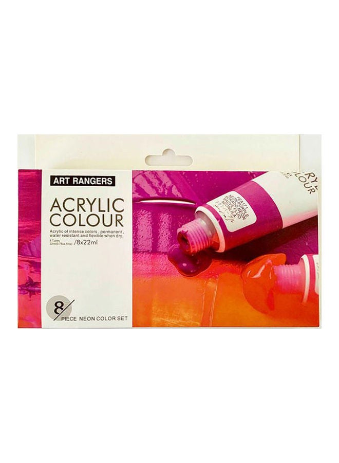 ART RANGERS Acrylic Neon Colors - Set Of 8 Tubes 22 Ml Multicolour - Image 1