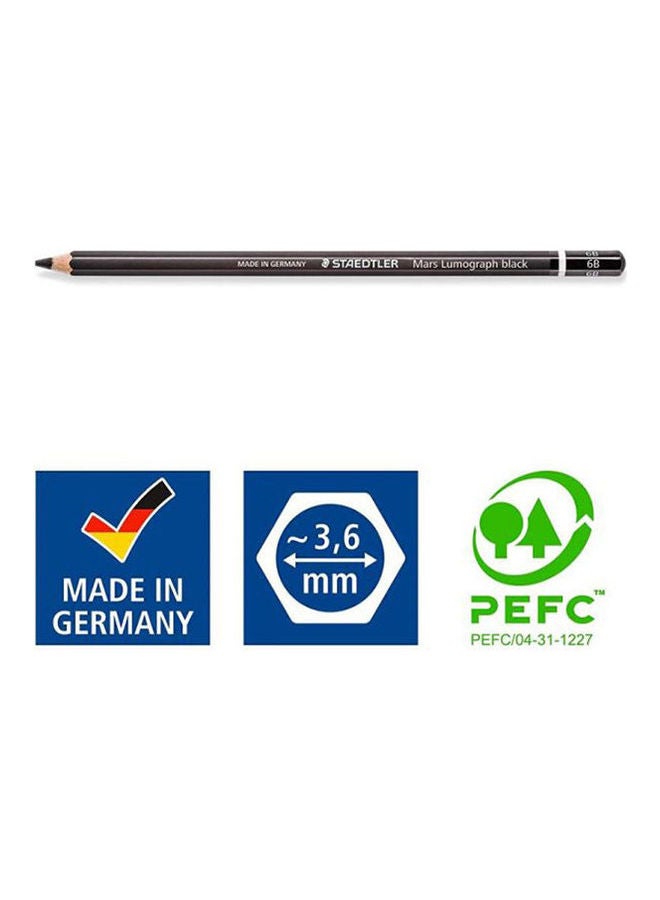 STAEDTLER Drawing Pencil 6B - 100B-6B Multicolour  - Image 2