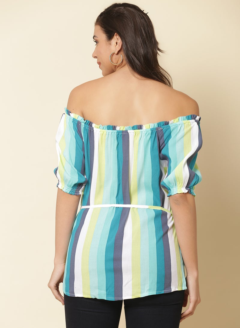 Aila Casual Stylish Top stripes multicolor  - Image 2